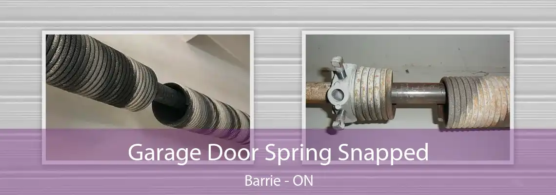 Garage Door Spring Snapped Barrie - ON