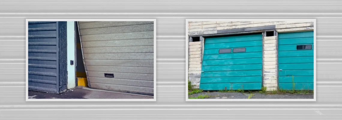 Crooked Aluminum Garage Door Repair in Barrie, Ontario