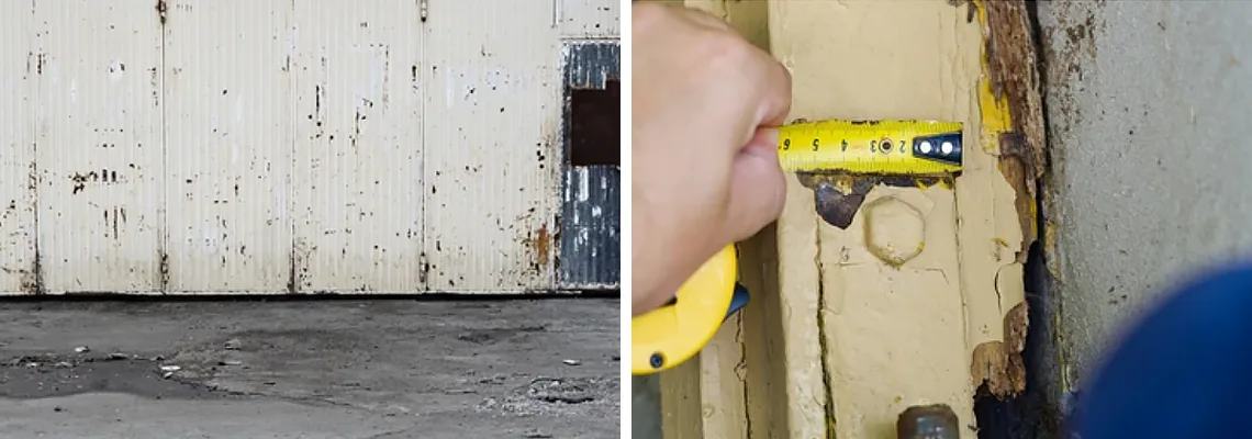 Lift Master Rusty Garage Doors in Barrie, Ontario
